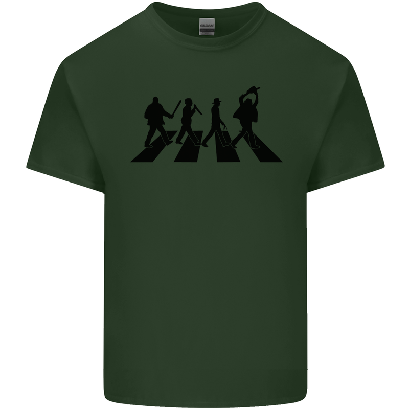 Abbey Road Killer Funny Halloween Horror Mens Cotton T-Shirt Tee Top Forest Green