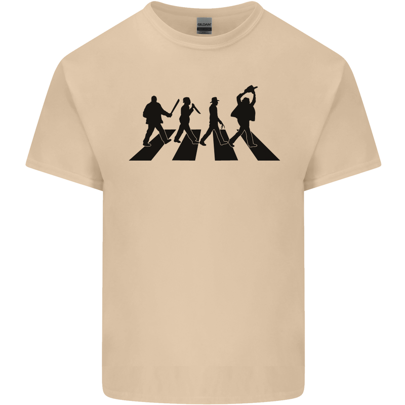 Abbey Road Killer Funny Halloween Horror Mens Cotton T-Shirt Tee Top Sand