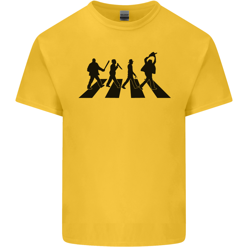 Abbey Road Killer Funny Halloween Horror Mens Cotton T-Shirt Tee Top Yellow