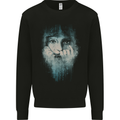 Abstract Art Woman Mens Sweatshirt Jumper Black