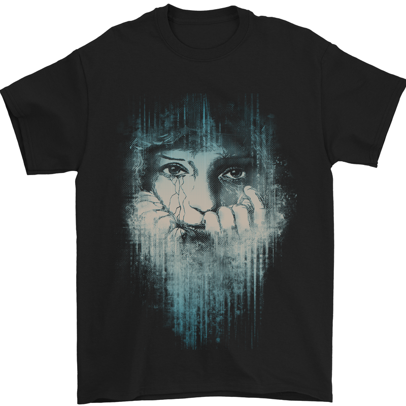 Abstract Art Woman Mens T-Shirt Cotton Gildan Black