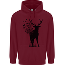 Abstract Butterfly Deer Ecology Environment Childrens Kids Hoodie Maroon