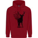 Abstract Butterfly Deer Ecology Environment Childrens Kids Hoodie Red