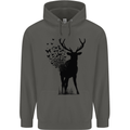 Abstract Butterfly Deer Ecology Environment Childrens Kids Hoodie Storm Grey