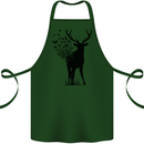 Abstract Butterfly Deer Ecology Environment Cotton Apron 100% Organic Forest Green