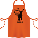 Abstract Butterfly Deer Ecology Environment Cotton Apron 100% Organic Orange