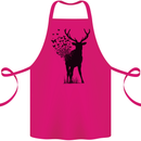 Abstract Butterfly Deer Ecology Environment Cotton Apron 100% Organic Pink