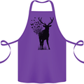 Abstract Butterfly Deer Ecology Environment Cotton Apron 100% Organic Purple