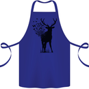 Abstract Butterfly Deer Ecology Environment Cotton Apron 100% Organic Royal Blue