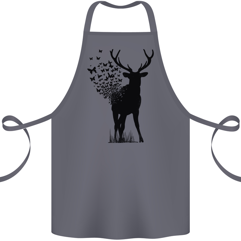 Abstract Butterfly Deer Ecology Environment Cotton Apron 100% Organic Steel