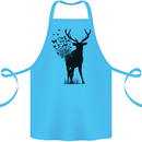 Abstract Butterfly Deer Ecology Environment Cotton Apron 100% Organic Turquoise
