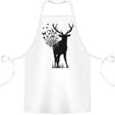 Abstract Butterfly Deer Ecology Environment Cotton Apron 100% Organic White