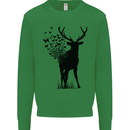 Abstract Butterfly Deer Ecology Environment Kids Sweatshirt Jumper Irish Green