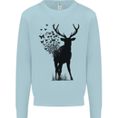 Abstract Butterfly Deer Ecology Environment Kids Sweatshirt Jumper Light Blue