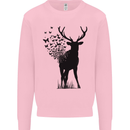 Abstract Butterfly Deer Ecology Environment Kids Sweatshirt Jumper Light Pink