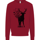 Abstract Butterfly Deer Ecology Environment Kids Sweatshirt Jumper Red