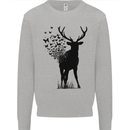 Abstract Butterfly Deer Ecology Environment Kids Sweatshirt Jumper Sports Grey