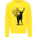Abstract Butterfly Deer Ecology Environment Kids Sweatshirt Jumper Yellow
