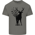 Abstract Butterfly Deer Ecology Environment Kids T-Shirt Childrens Charcoal