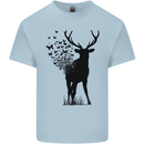 Abstract Butterfly Deer Ecology Environment Kids T-Shirt Childrens Light Blue