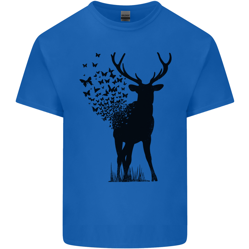 Abstract Butterfly Deer Ecology Environment Kids T-Shirt Childrens Royal Blue