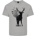 Abstract Butterfly Deer Ecology Environment Kids T-Shirt Childrens Sports Grey