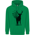 Abstract Butterfly Deer Ecology Environment Mens 80% Cotton Hoodie Irish Green
