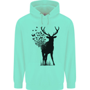 Abstract Butterfly Deer Ecology Environment Mens 80% Cotton Hoodie Peppermint