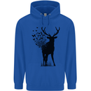 Abstract Butterfly Deer Ecology Environment Mens 80% Cotton Hoodie Royal Blue