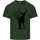 Abstract Butterfly Deer Ecology Environment Mens Cotton T-Shirt Tee Top Forest Green