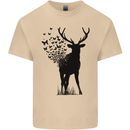 Abstract Butterfly Deer Ecology Environment Mens Cotton T-Shirt Tee Top Sand