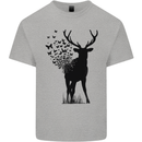 Abstract Butterfly Deer Ecology Environment Mens Cotton T-Shirt Tee Top Sports Grey