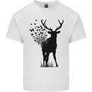 Abstract Butterfly Deer Ecology Environment Mens Cotton T-Shirt Tee Top White
