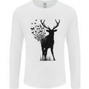 Abstract Butterfly Deer Ecology Environment Mens Long Sleeve T-Shirt White