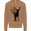 Abstract Butterfly Deer Ecology Environment Mens Sweatshirt Jumper Caramel Latte