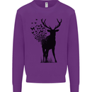 Abstract Butterfly Deer Ecology Environment Mens Sweatshirt Jumper Purple