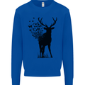 Abstract Butterfly Deer Ecology Environment Mens Sweatshirt Jumper Royal Blue