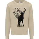 Abstract Butterfly Deer Ecology Environment Mens Sweatshirt Jumper Sand