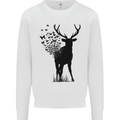 Abstract Butterfly Deer Ecology Environment Mens Sweatshirt Jumper White