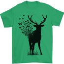 Abstract Butterfly Deer Ecology Environment Mens T-Shirt Cotton Gildan Irish Green