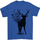 Abstract Butterfly Deer Ecology Environment Mens T-Shirt Cotton Gildan Royal Blue