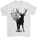 Abstract Butterfly Deer Ecology Environment Mens T-Shirt Cotton Gildan White