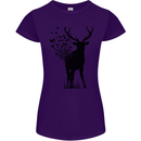 Abstract Butterfly Deer Ecology Environment Womens Petite Cut T-Shirt Purple