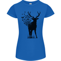 Abstract Butterfly Deer Ecology Environment Womens Petite Cut T-Shirt Royal Blue