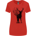 Abstract Butterfly Deer Ecology Environment Womens Wider Cut T-Shirt Red