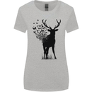 Abstract Butterfly Deer Ecology Environment Womens Wider Cut T-Shirt Sports Grey