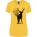 Abstract Butterfly Deer Ecology Environment Womens Wider Cut T-Shirt Yellow