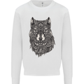Abstract Dog Mandala Art Mens Sweatshirt Jumper White