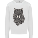 Abstract Dog Mandala Art Mens Sweatshirt Jumper White