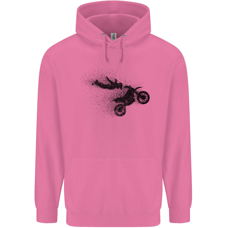 Abstract Motocross Rider Dirt Bike Childrens Kids Hoodie Azalea